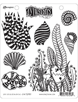 Dylusions Stamp She Sea Shells