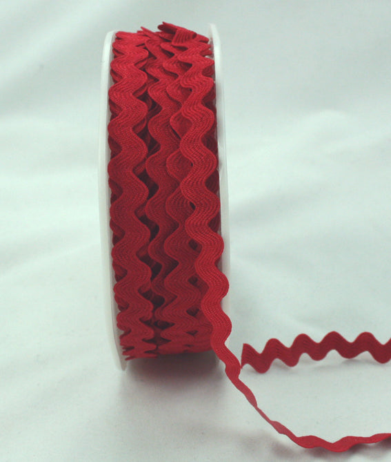 ribbon Red Ric Rac per metre