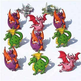 Dragons Brads 12  pieces