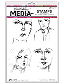 Dina Wakley Stamps Sketched Faces