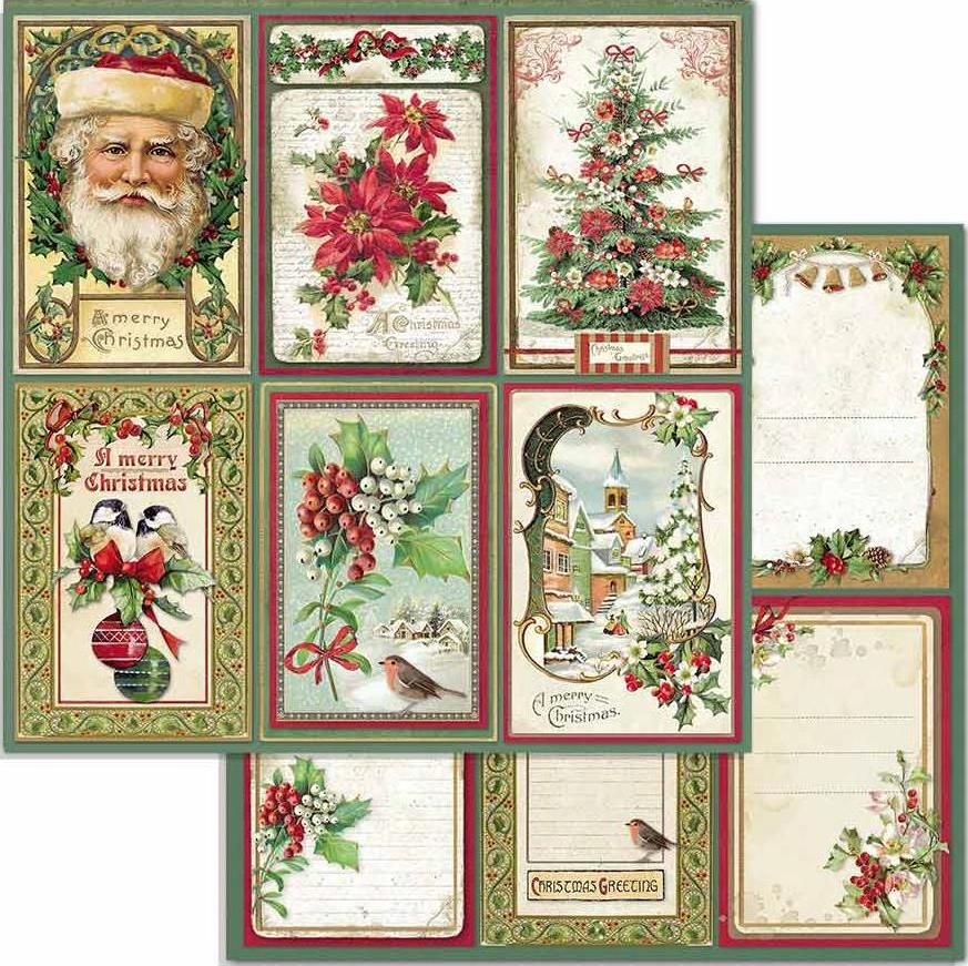 Stamperia card  classic Christmas fronts