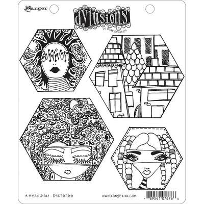 Dylusions Rubber Stamps - A Head Start