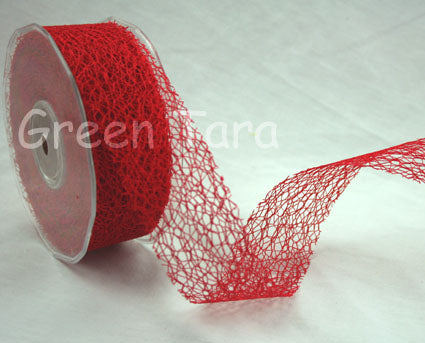 Ribbon Red Mesh per metre