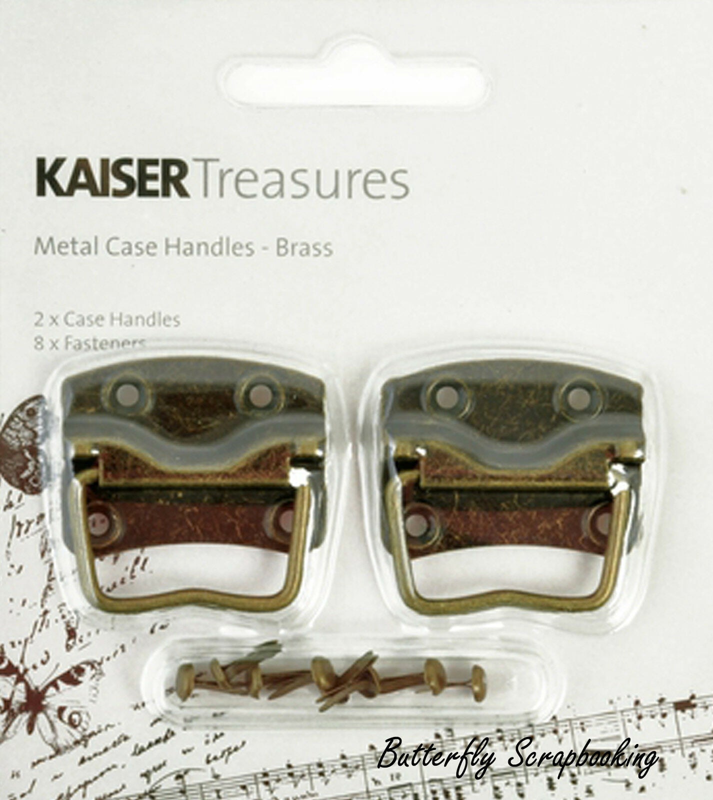 Kaisercraft Metal Case Handles - Brass