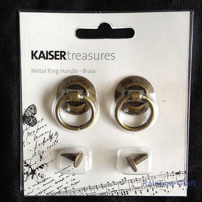 Kaisercraft Metal Ring Handles - Brass