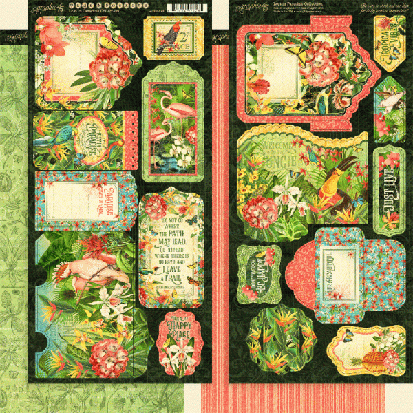 Graphic 45 Lost in Paradise - Cardstock Diecuts