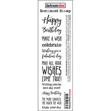 Darkroom Door Sentiment Stamp - Happy Birthday