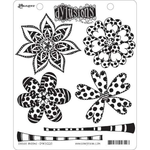 Dylusions Rubber Stamps - Doodle Blooms