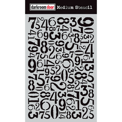 D D Medium Stencil 9" x 6"  Number Jumble