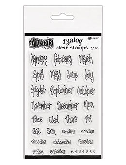 Dylusions Dyalog Clear Stamps Blind Date Months /Days