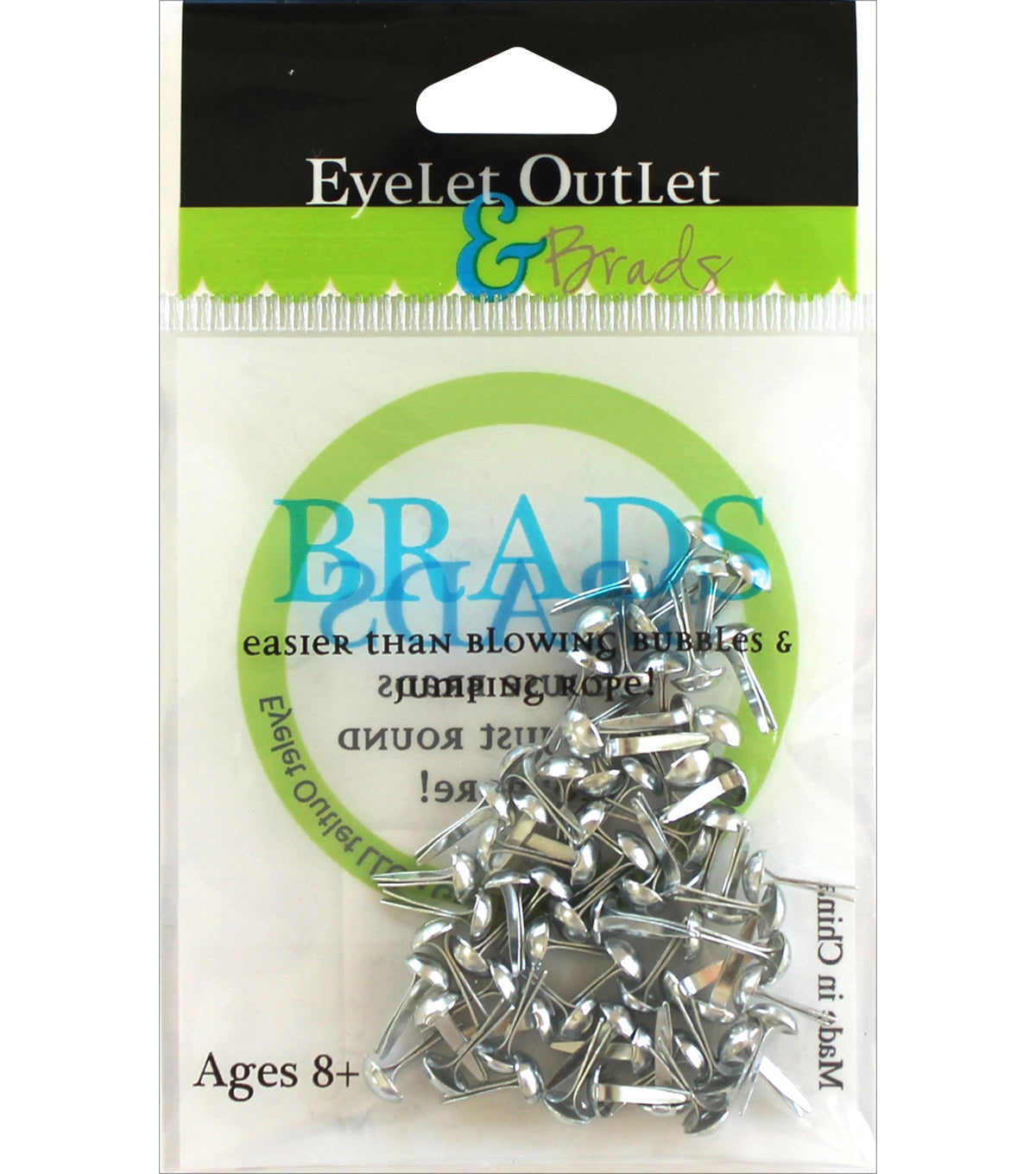 Silver Brads 4 mm 70 pieces