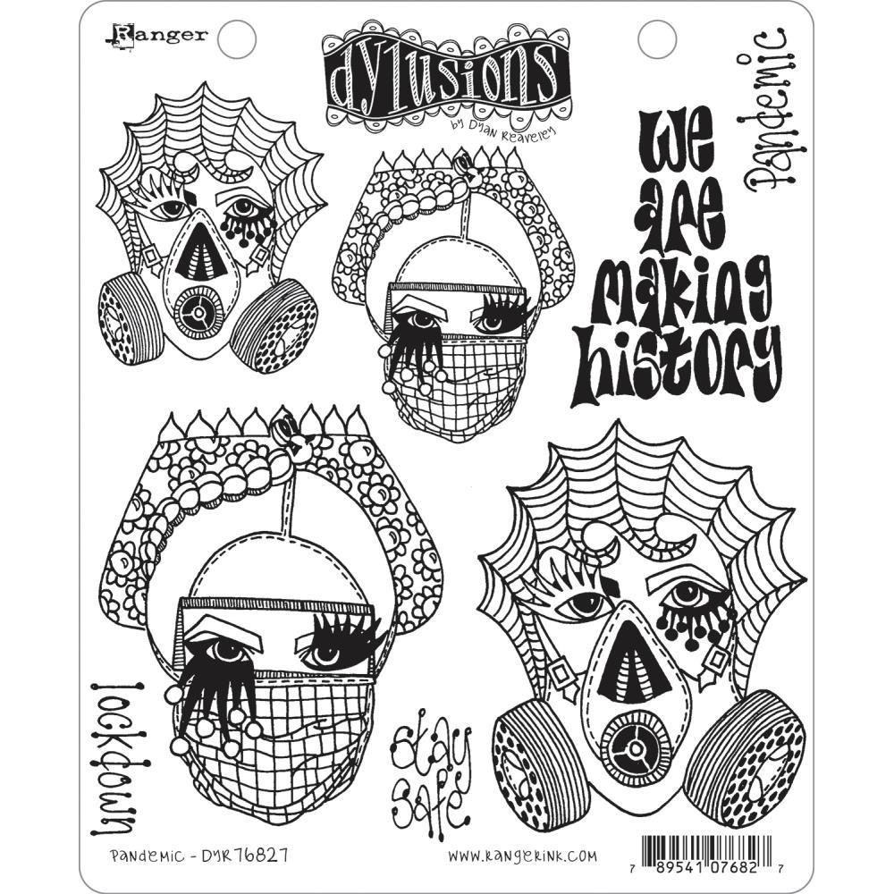 Dylusions Rubber Stamps - Pandemic