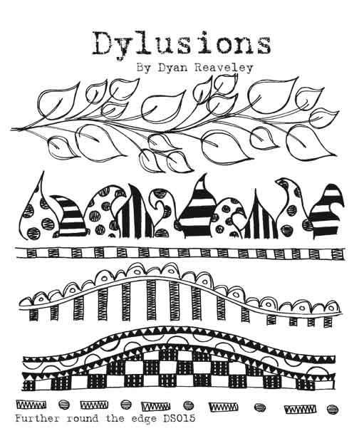 Dylusions Rubber Stamps - Further Around the Edge