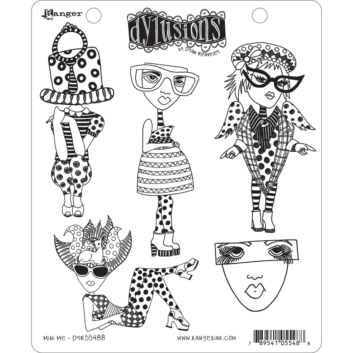 Dylusion stamps - Mini Me