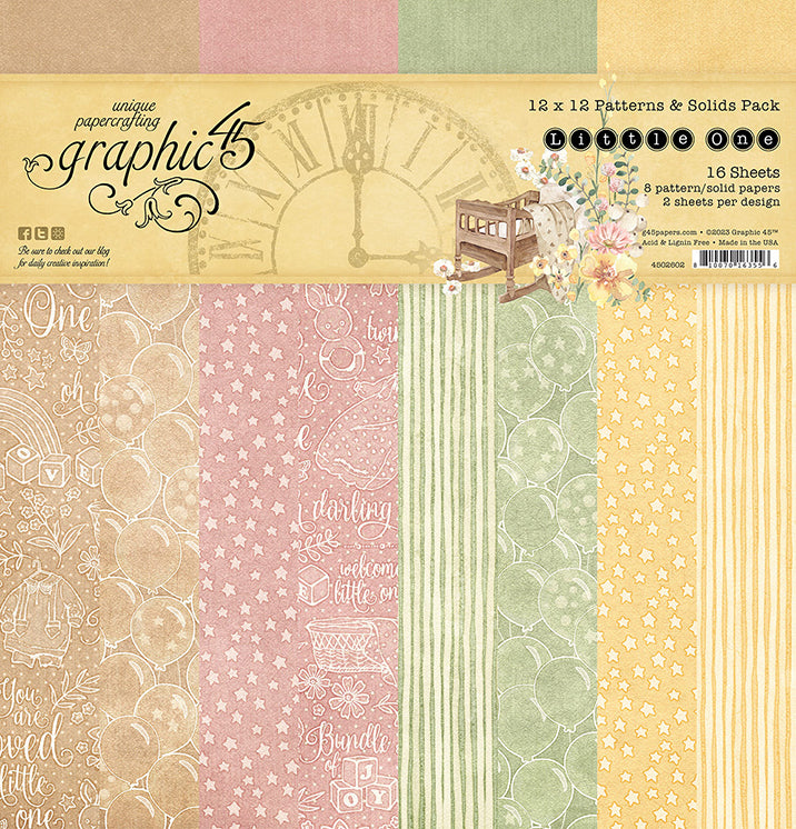 Graphic 45 12X12 Patterns and Solids - Little One