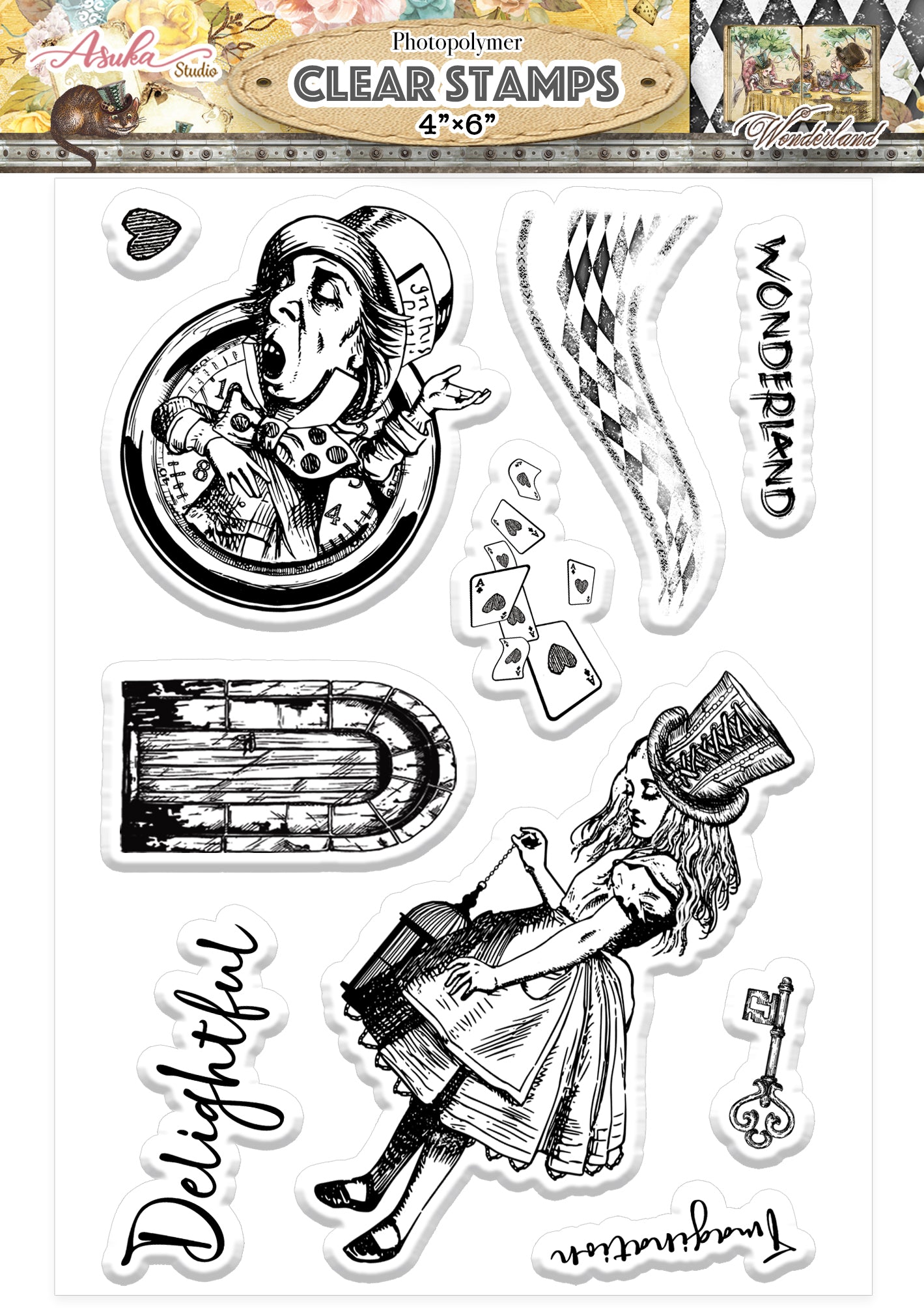 Asuka Studio Wonderland Stamp set 1