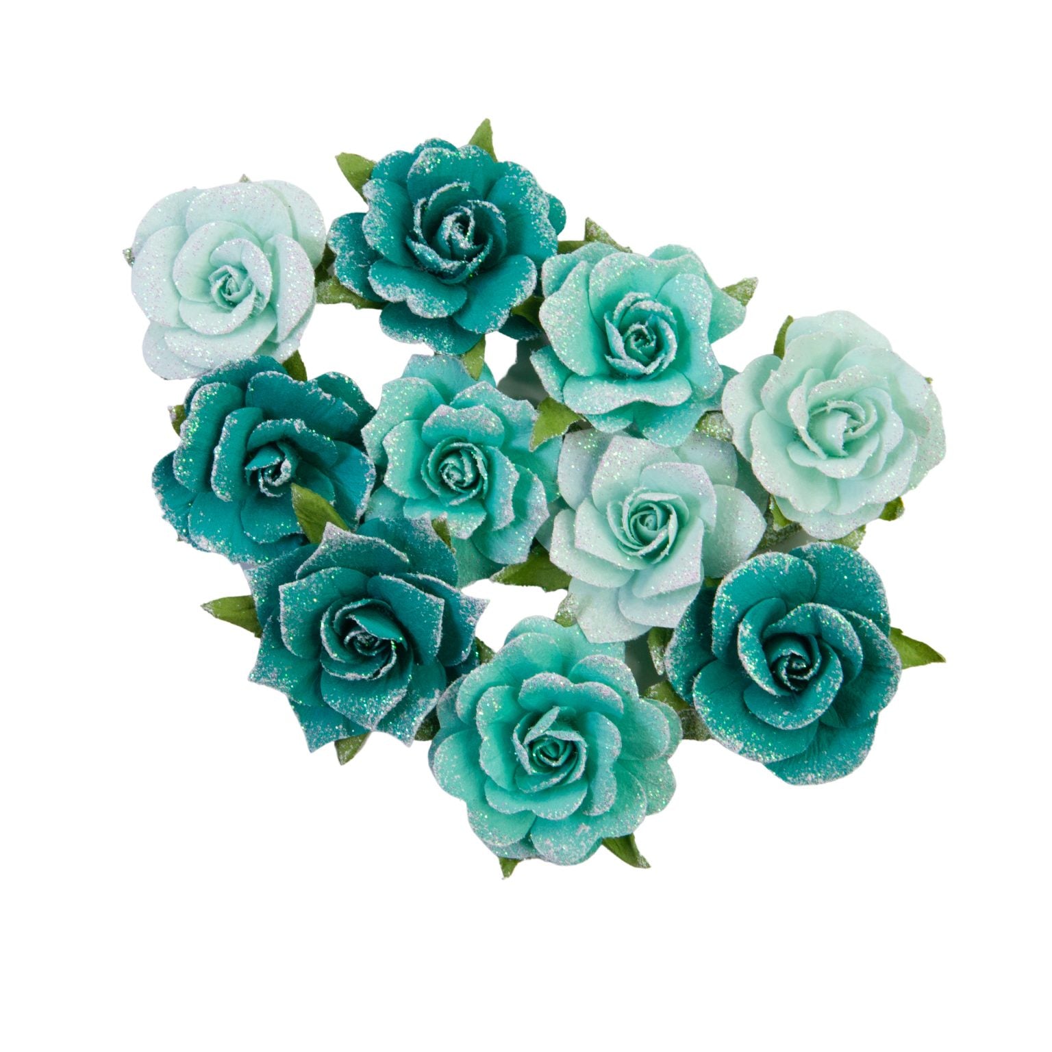 Prima Flowers  Painted floral collection  shiny teal
