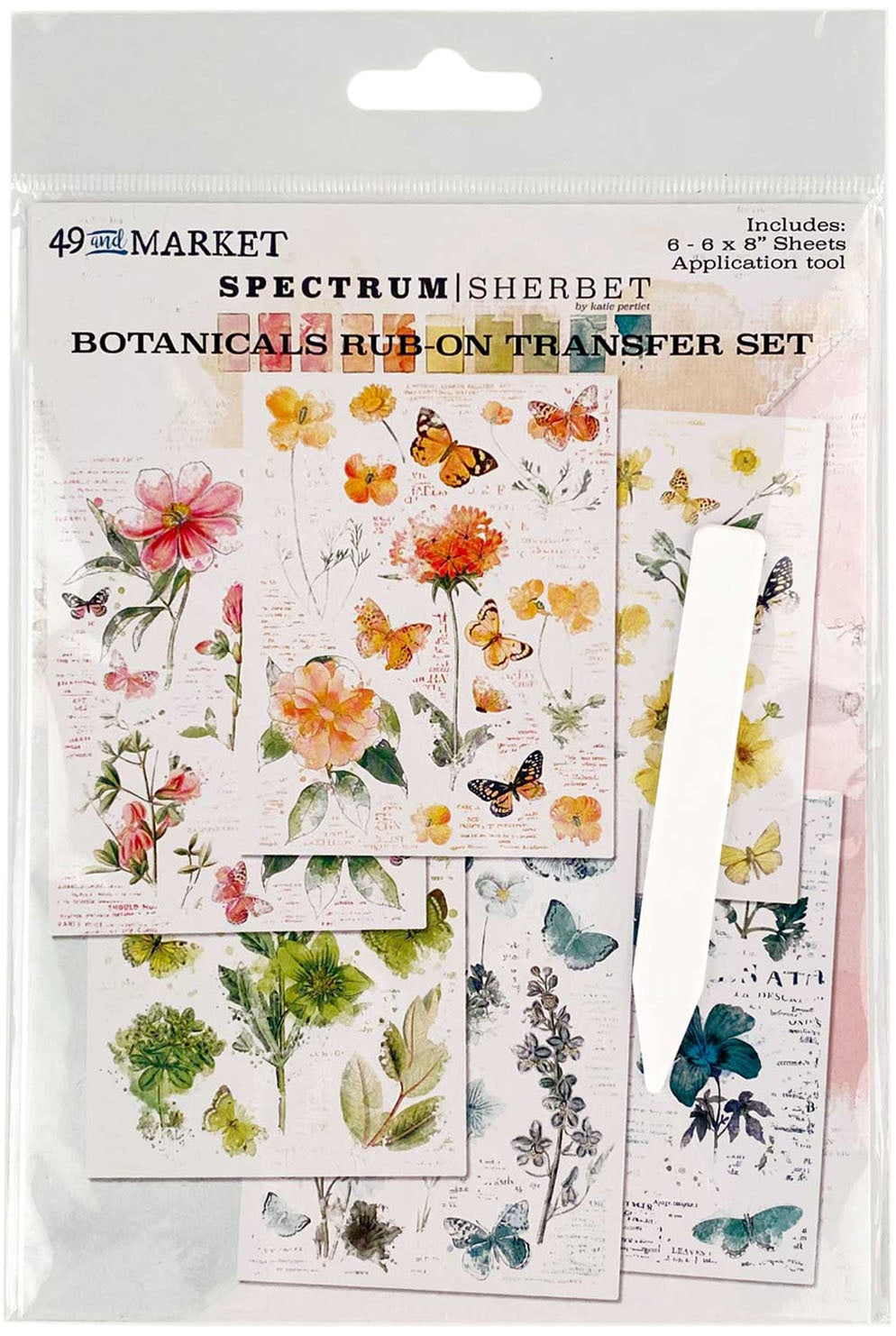 49 Market  Spectrum Botanical  6 x 8 Rub-ons