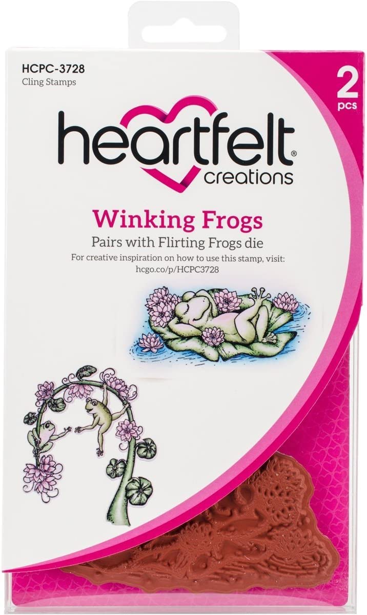 Heartfelt Creations Winking Frogs stamp