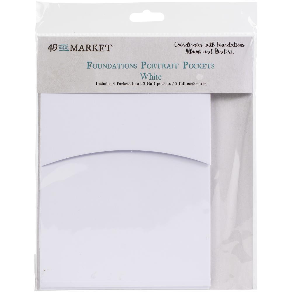 49 Market Foundation Portrait Pocket inserts white