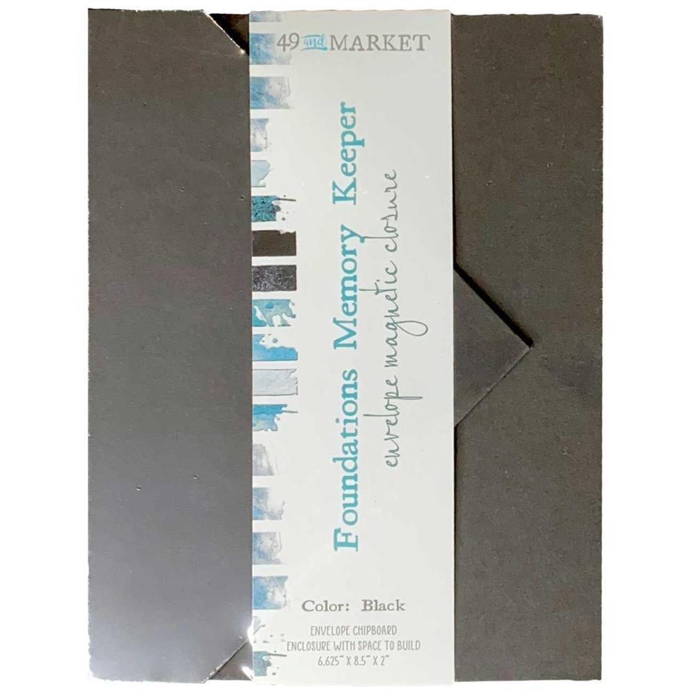 49 and Market Foundations Memory Keeper Envelope  Magnetic Closure Black