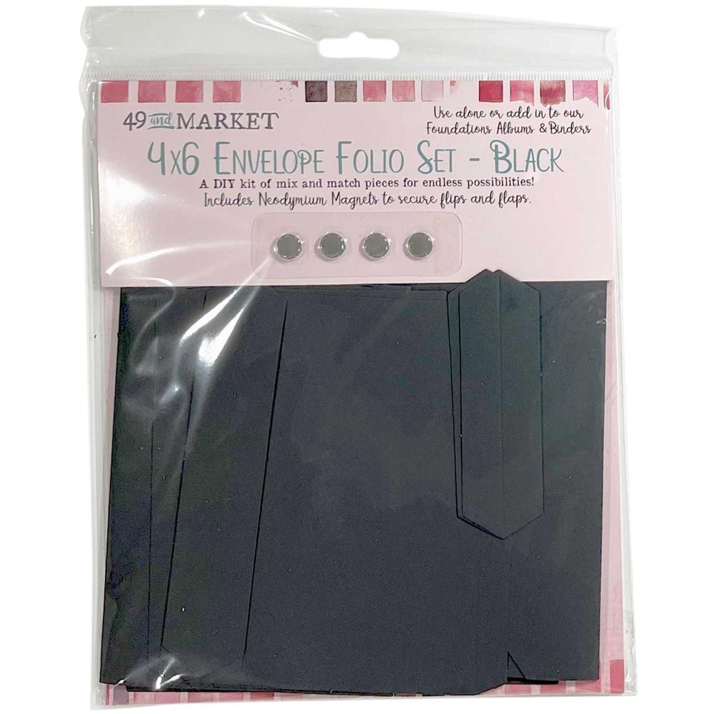 49 and Market Foundation 4 x6 Envelope Folio Set  Black
