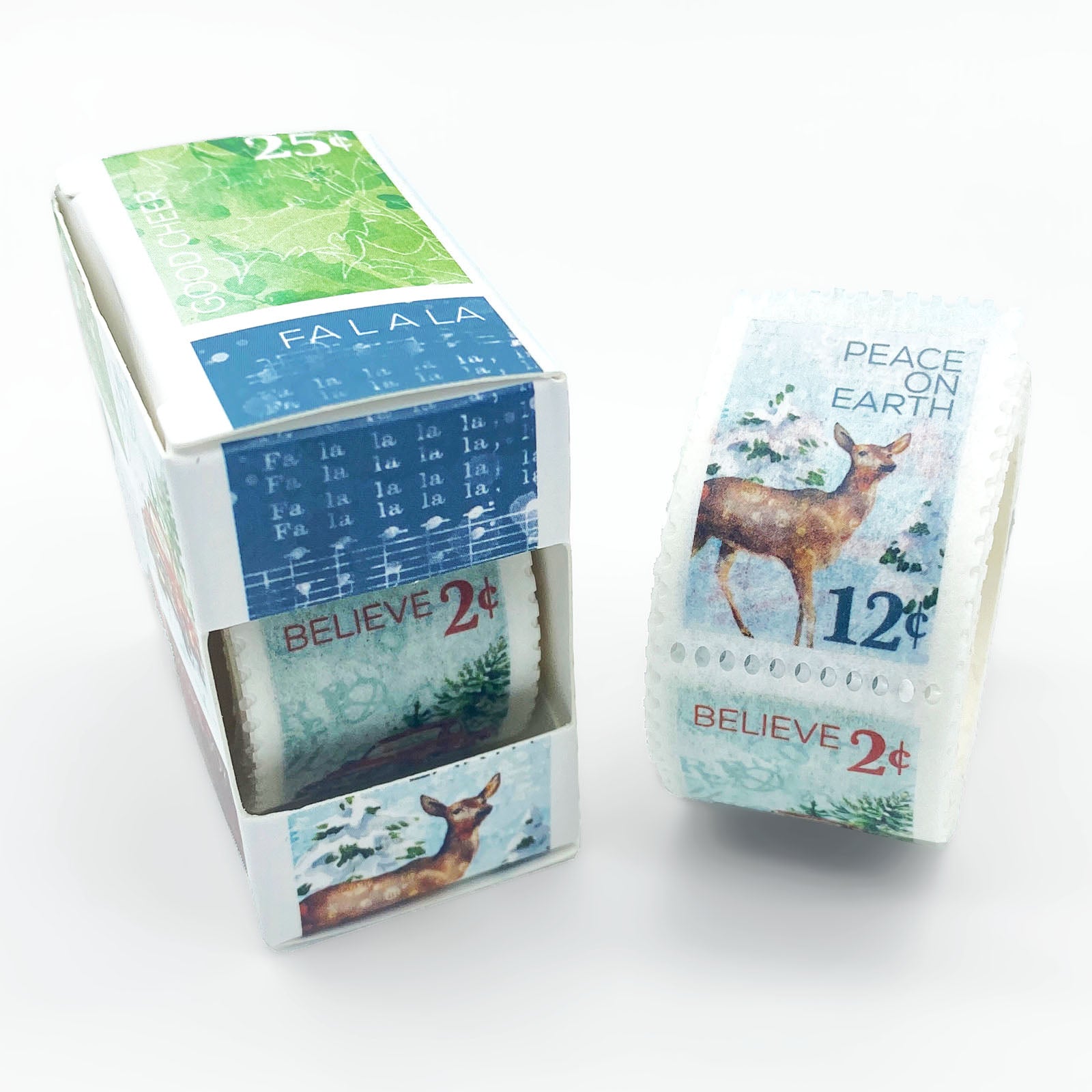 49 and Market  - Art Options - Holiday Wishes  -  Postage Stamp Washi tape