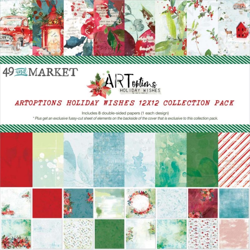 49 and Market  -  Art Options -Holiday Wishes  -  12 x 12 Collection Pack