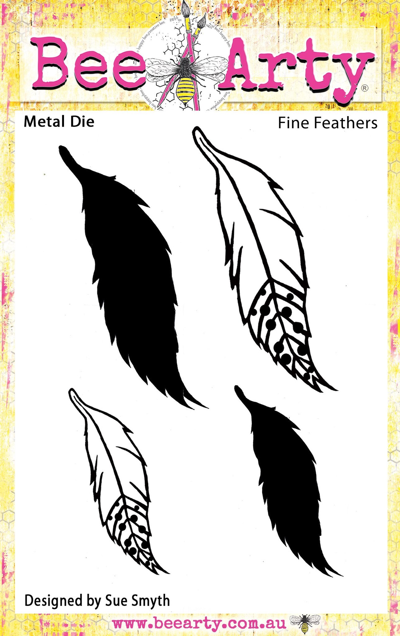 BeeArty  Metal Die Fine Feathers
