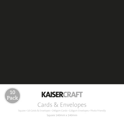 Kaisercraft Black square Card & Envelopes