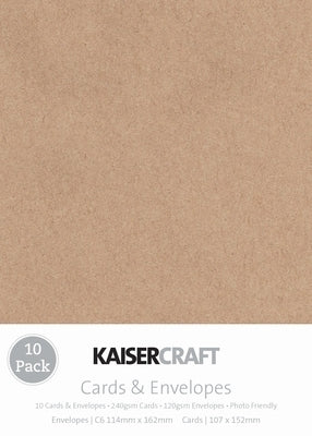 Kaisercraft  Kraft C6 Card & Envelopes