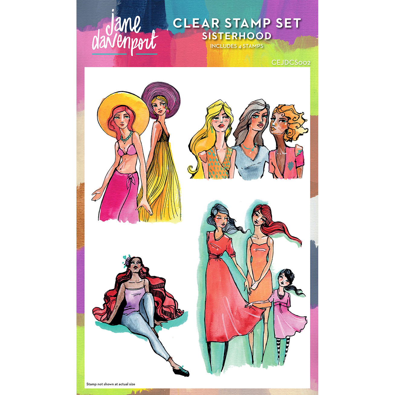 Jane Davenport -  Clear Stamp Set - Sisterhood -