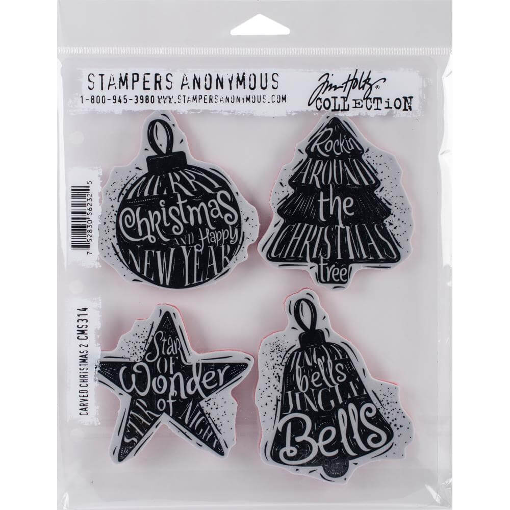 Tim Holtz-Stampers Anonymous-Stamp set-Carved Christmas 2