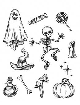 Tim Holtz -Stampers Anonymous   "Halloween doodles    "
