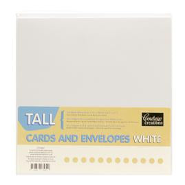 Couture Creations Tall cards and Envelopes  50  card pk white