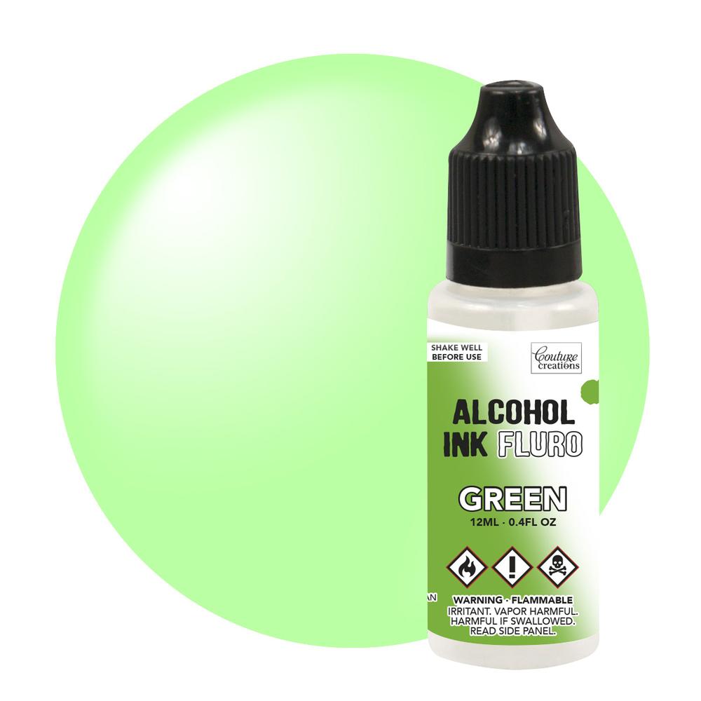 Alcohol ink Fluro  Green