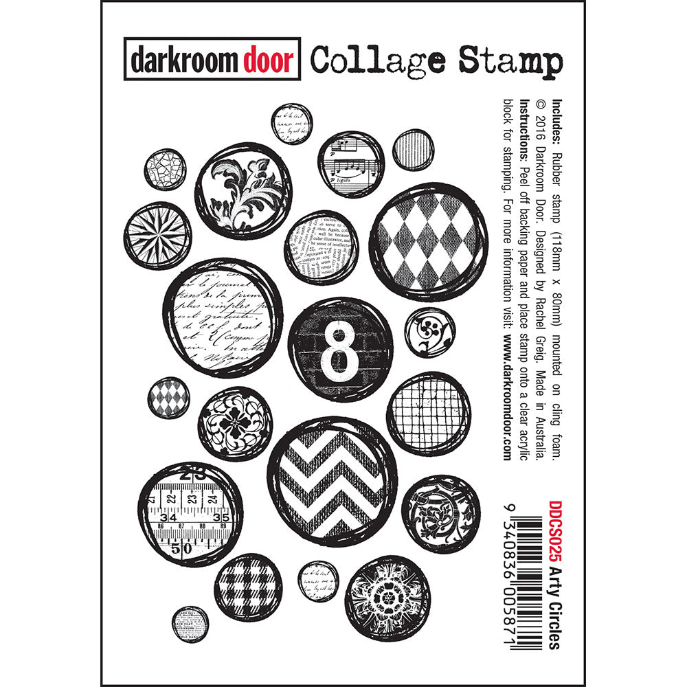 Darkroom Door Collage Stamp -  Circles