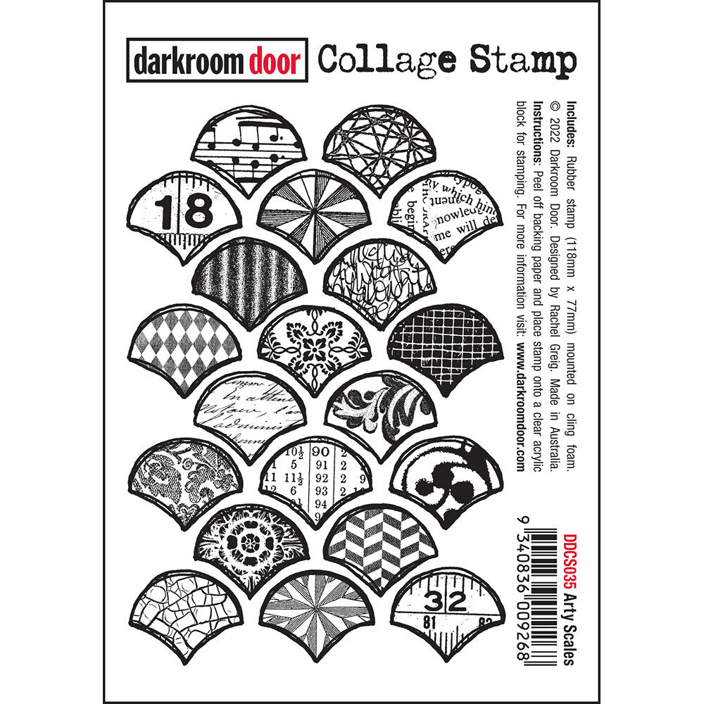 Darkroom Door Collage Stamp - Arty Scales