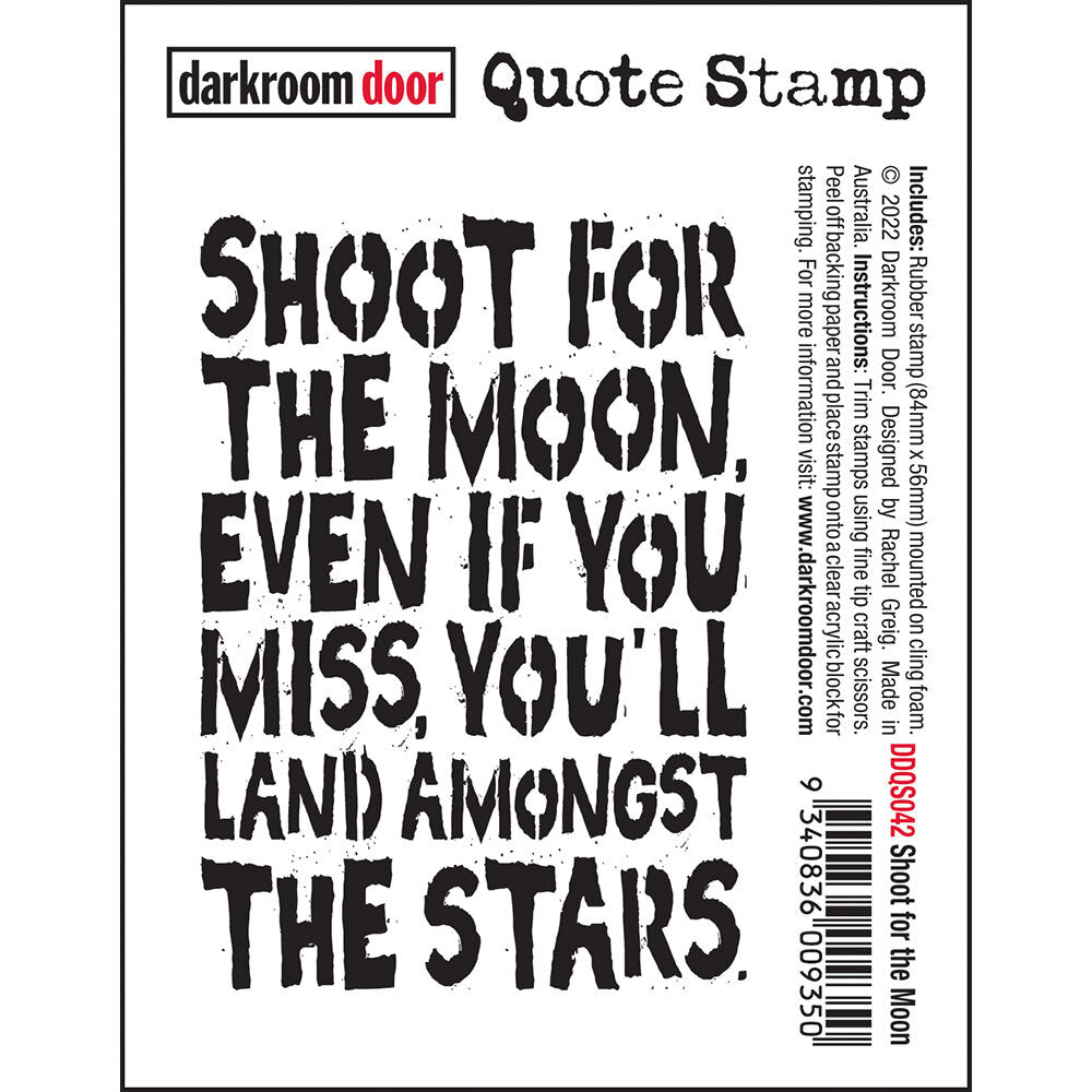 Darkroom Door Quote Stamp - Shoot for the Moon