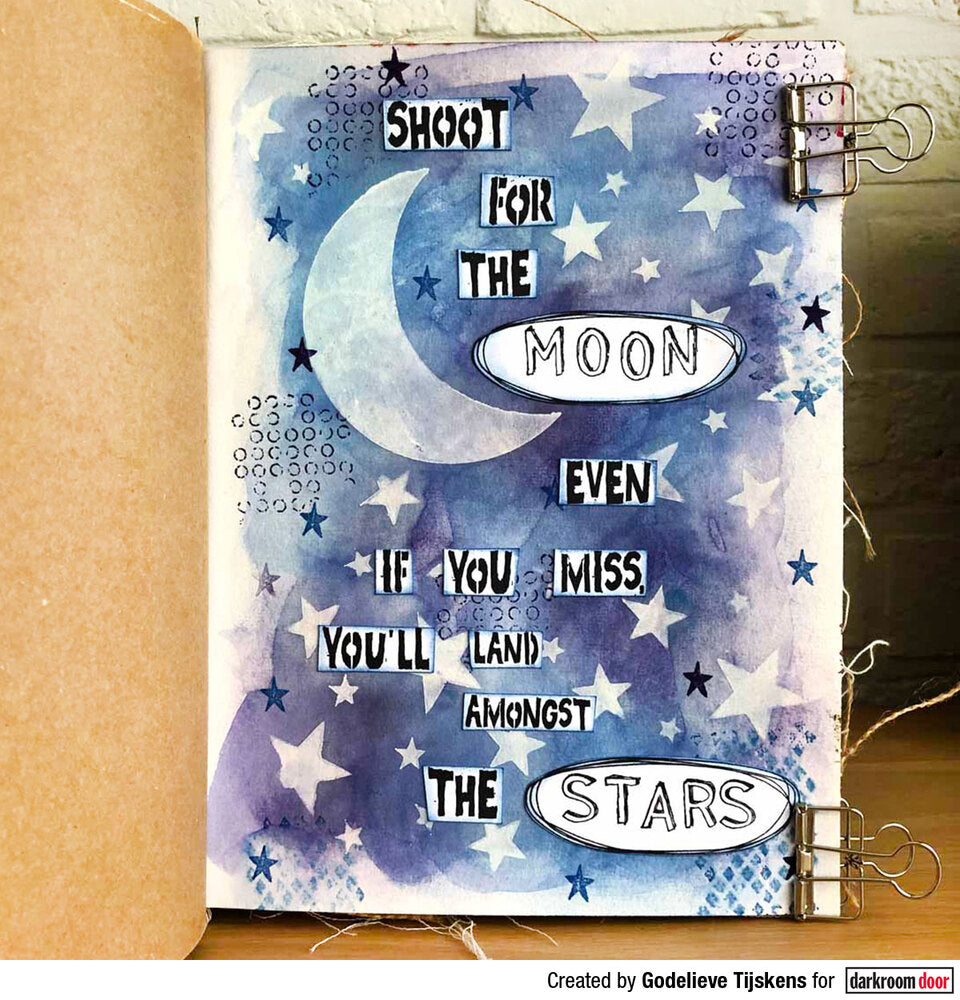 Darkroom Door Quote Stamp - Shoot for the Moon