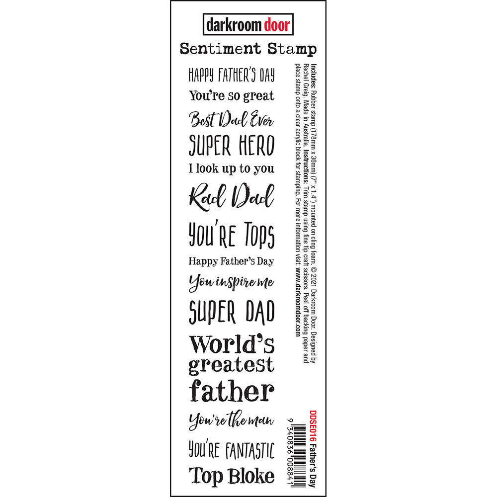 Darkroom Door  Sentiment Stamp Fathers Day