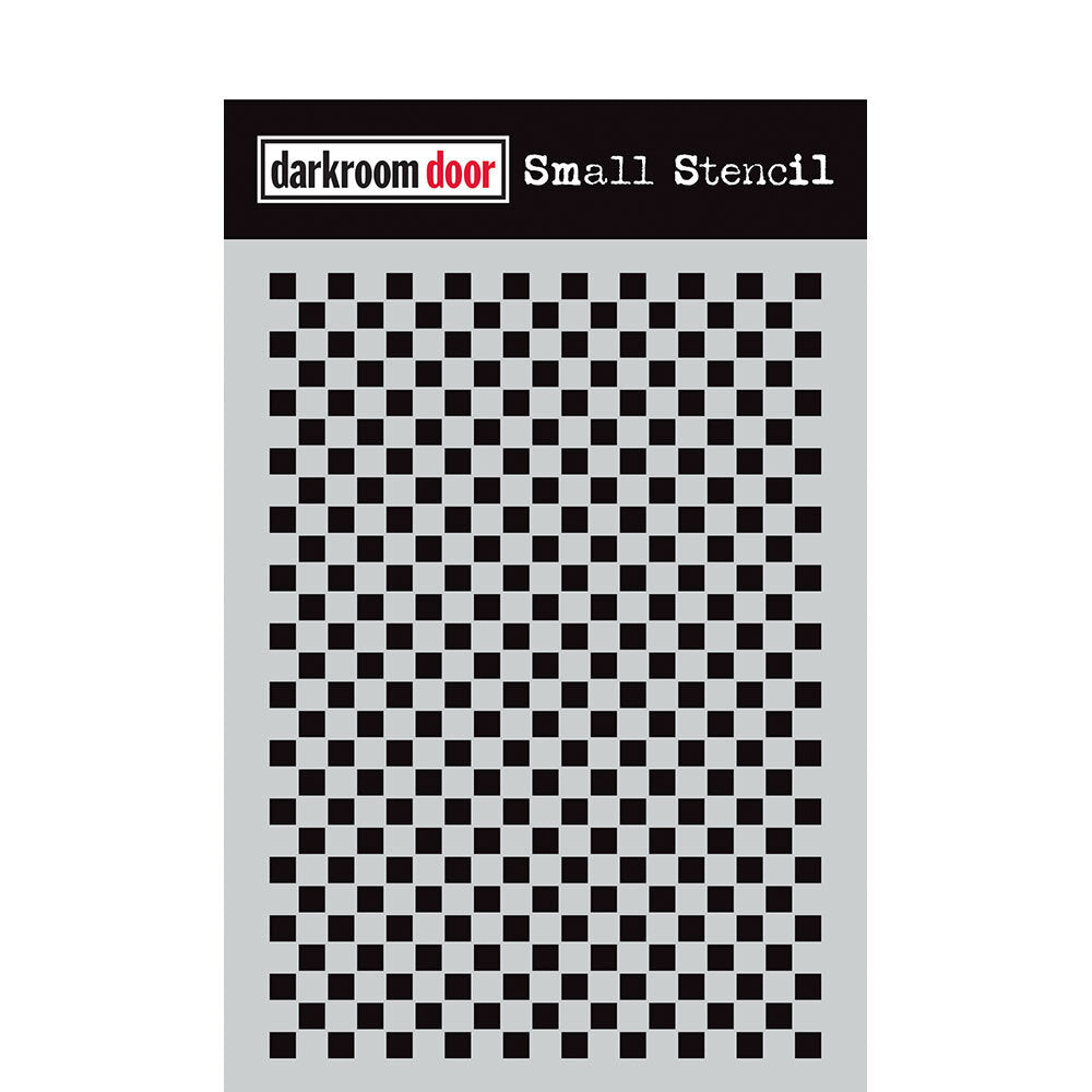 Darkroom Door Small Stencil Checkered