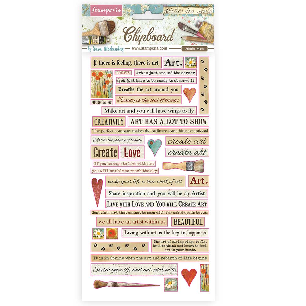 Stamperia -12 x 6 "  Chipboard - Atelies des Art