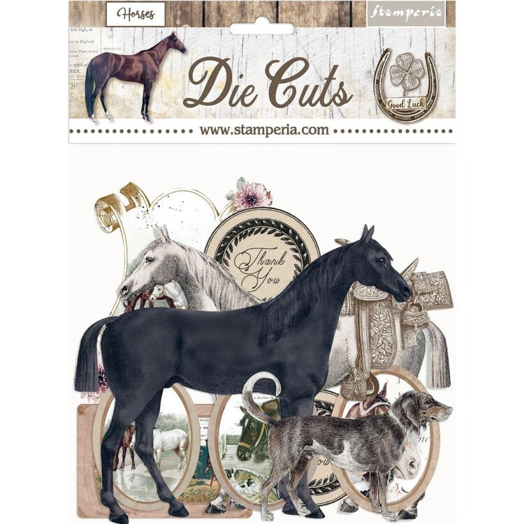 Stamperia  Die Cuts " ROMANTIC HORSES  CHIP BOARD"