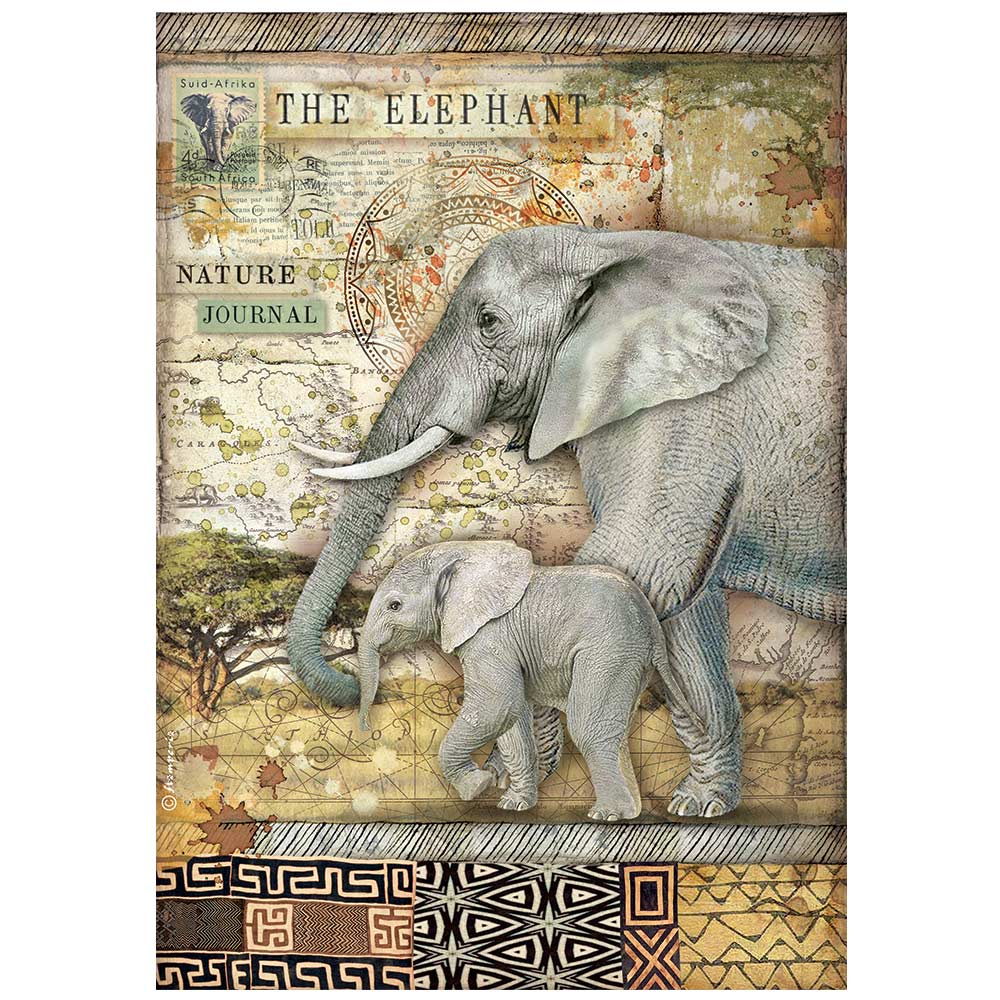 Stamperia - Rice Paper - the Elephant