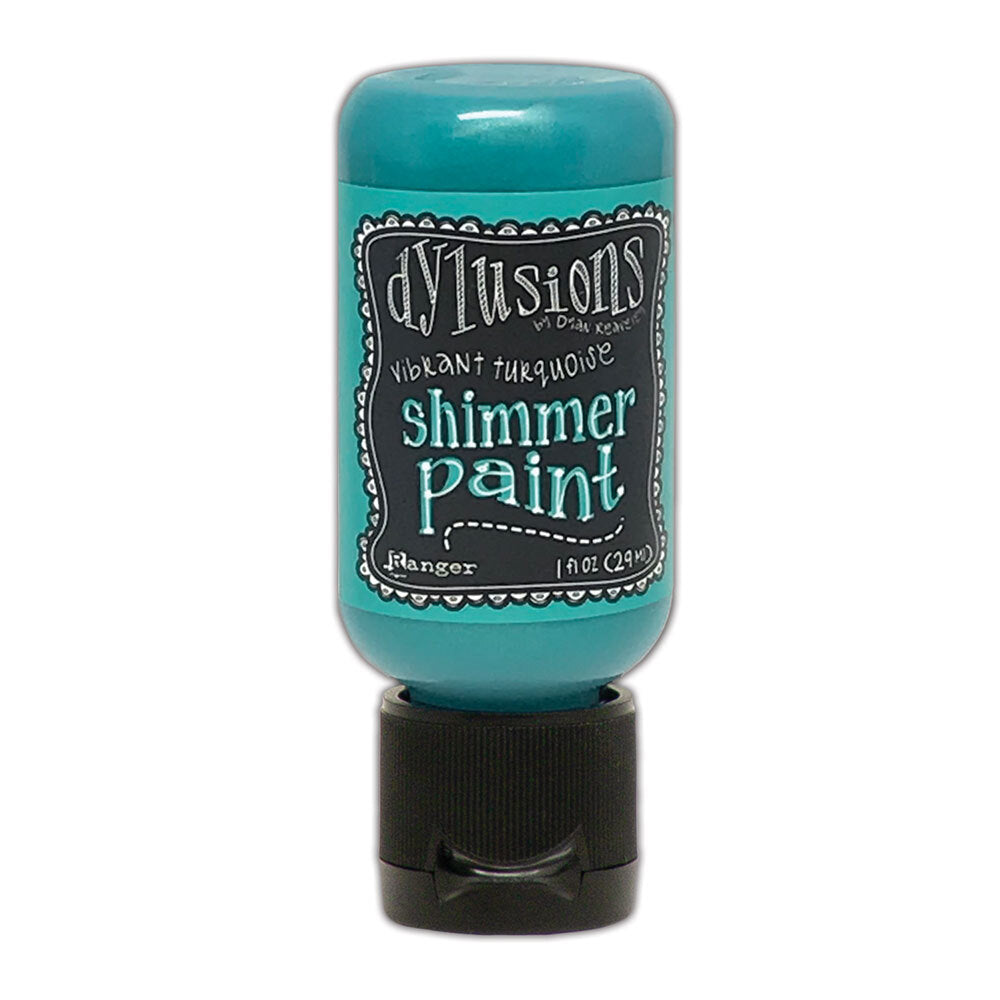 Dylusions   Shimmer Paint  Vibrant Turquoise