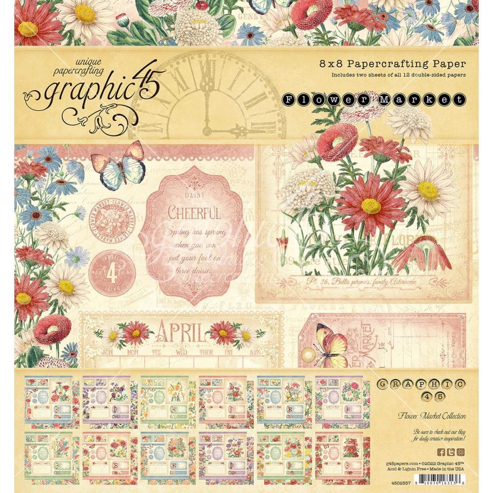graphic 45 8 x 8 Flower Market Collection