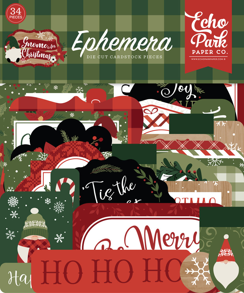 Echo Park Ephemera - Gnome for Christmas