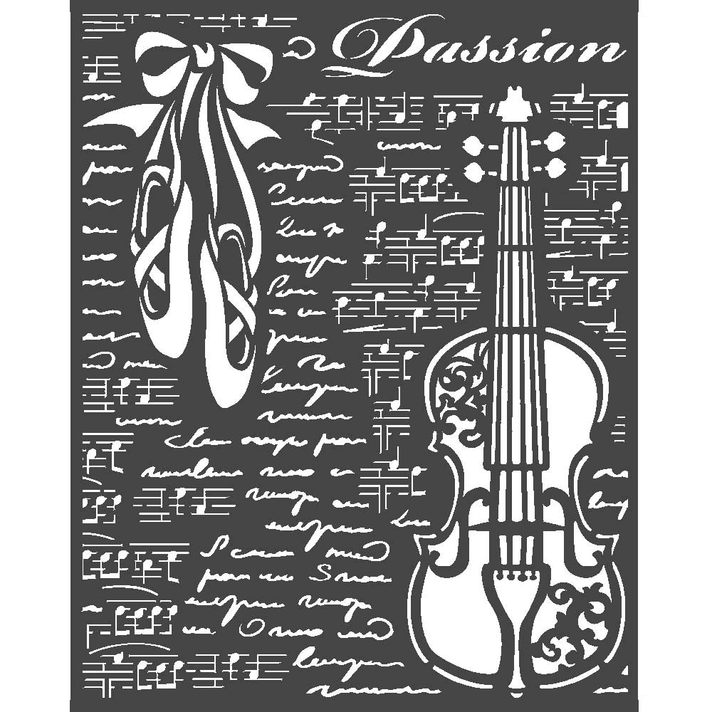 Stamperia Mix Media Stencils  Passion violin