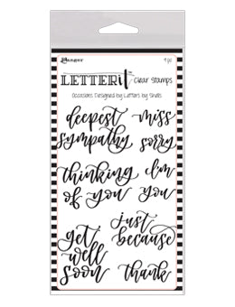Ranger - Letter It  - Cling Stamp Set - Occasions